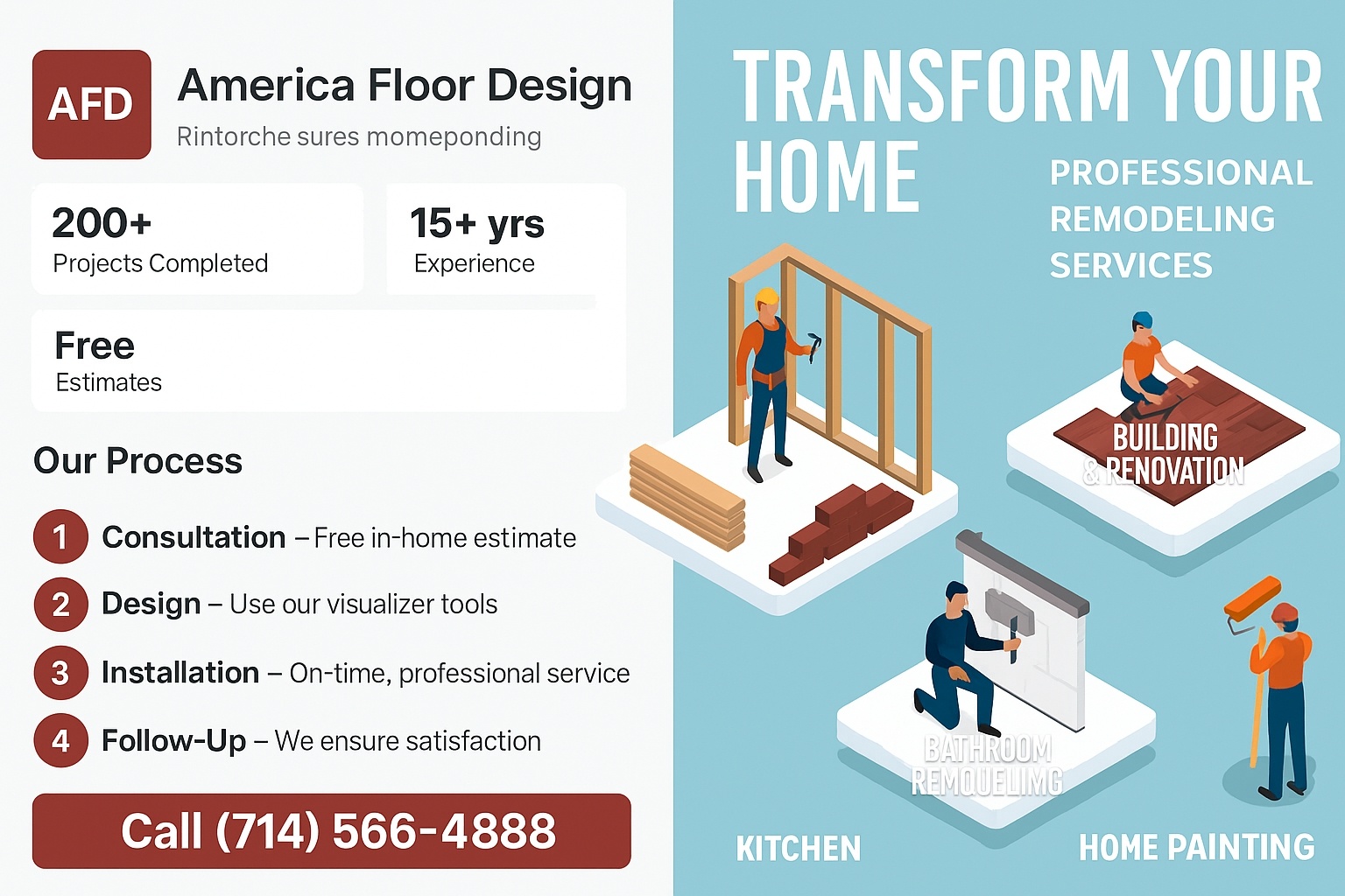 America Floor Design Infographic